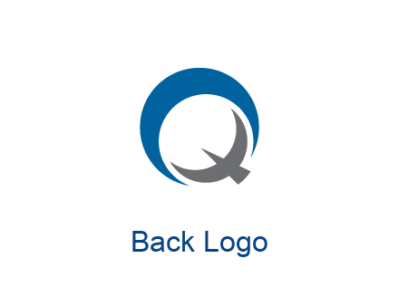 negative spacing letter Q in circle 