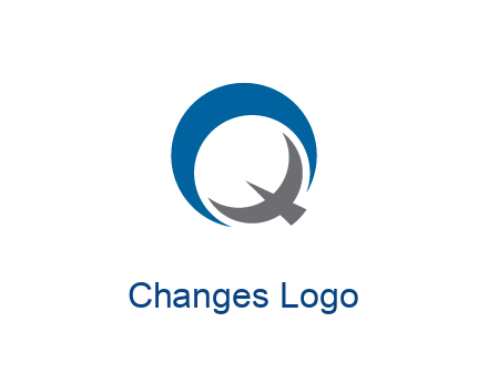 negative spacing letter Q in circle 