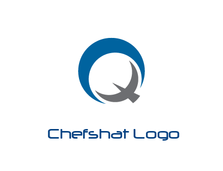 negative spacing letter Q in circle 
