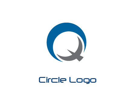 negative spacing letter Q in circle 