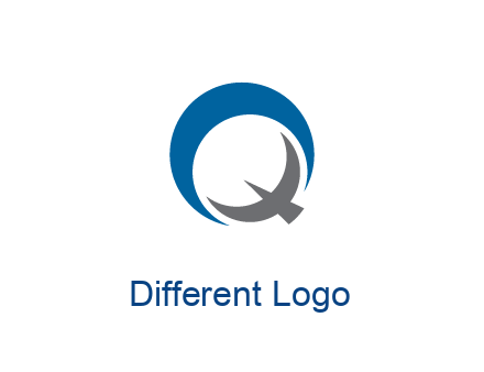 negative spacing letter Q in circle 
