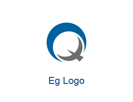 negative spacing letter Q in circle 