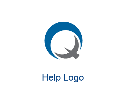 negative spacing letter Q in circle 