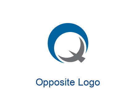 negative spacing letter Q in circle 