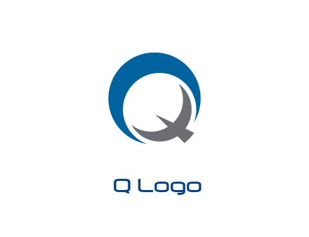 negative spacing letter Q in circle 