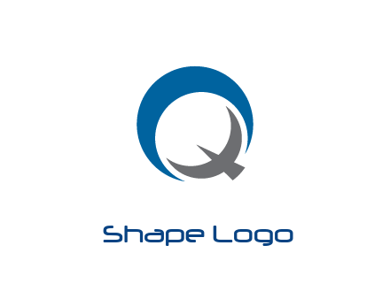 negative spacing letter Q in circle 
