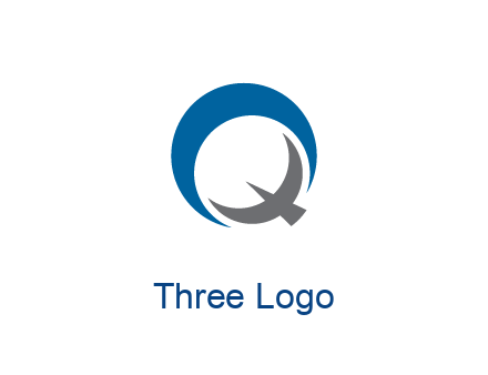 negative spacing letter Q in circle 