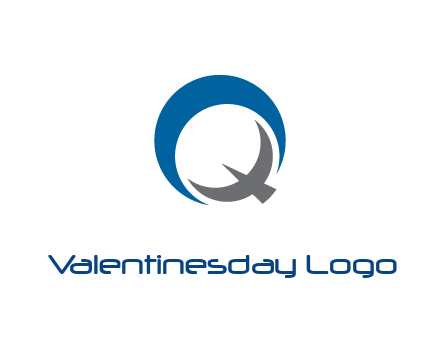 negative spacing letter Q in circle 