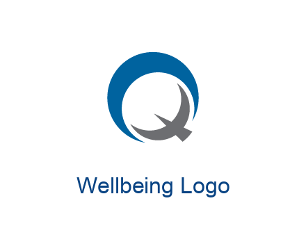 negative spacing letter Q in circle 