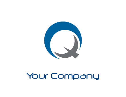 negative spacing letter Q in circle 
