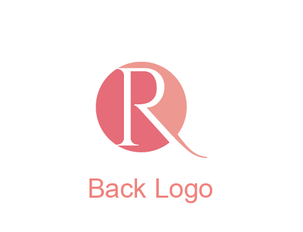 negative spacing letter R in circle