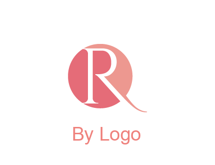 negative spacing letter R in circle