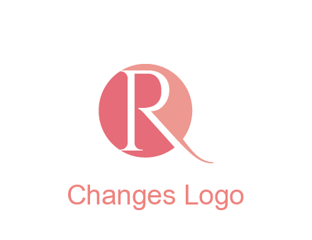 negative spacing letter R in circle