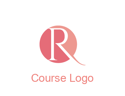 negative spacing letter R in circle