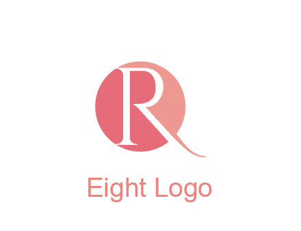 negative spacing letter R in circle