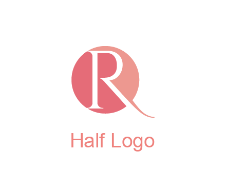 negative spacing letter R in circle