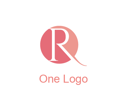 negative spacing letter R in circle
