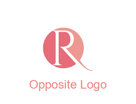 negative spacing letter R in circle