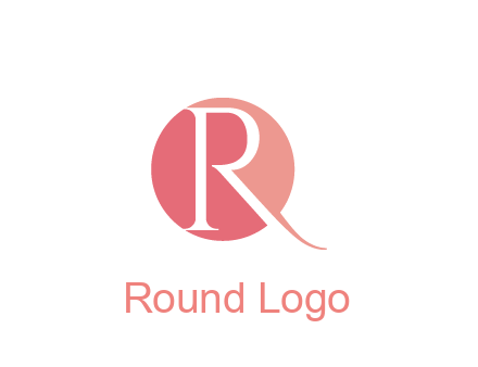 negative spacing letter R in circle