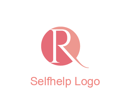 negative spacing letter R in circle