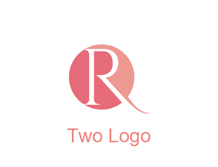negative spacing letter R in circle