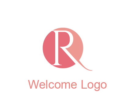 negative spacing letter R in circle