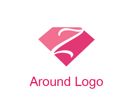 negative spacing letter Z in diamond