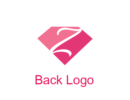 negative spacing letter Z in diamond