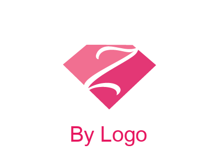 negative spacing letter Z in diamond