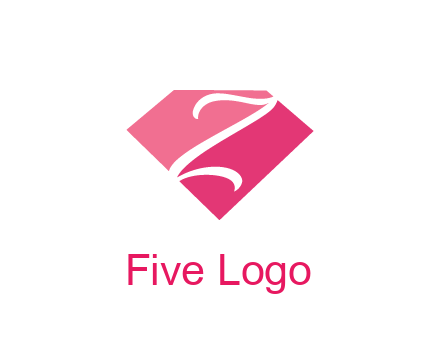 negative spacing letter Z in diamond