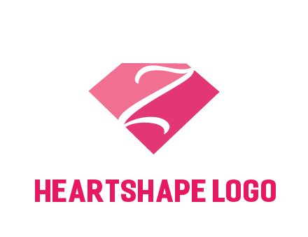 negative spacing letter Z in diamond