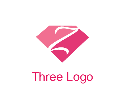 negative spacing letter Z in diamond