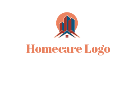 sun behind skyscraper and houses