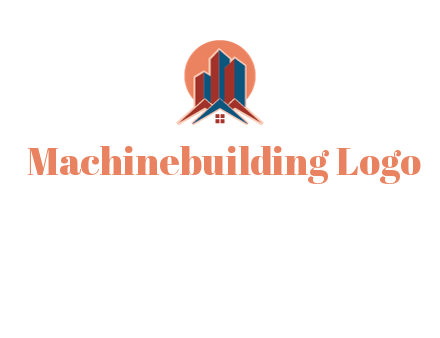 sun behind skyscraper and houses