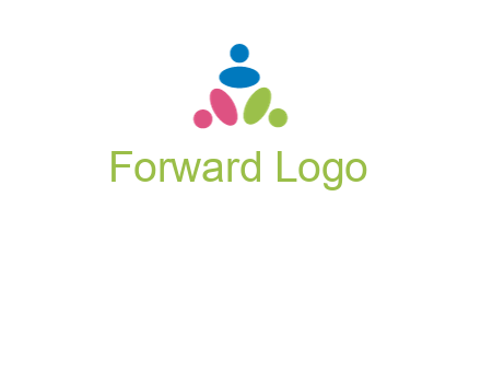 people icon rotating forming triangle