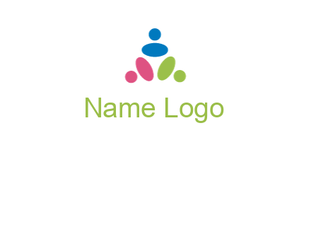 people icon rotating forming triangle