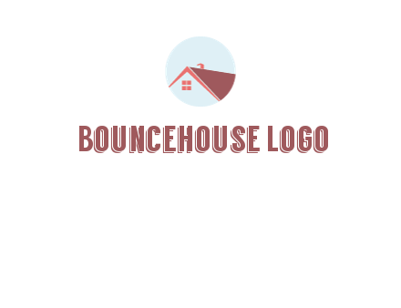 abstract house in circle