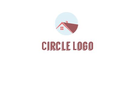 abstract house in circle
