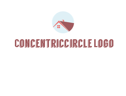 abstract house in circle