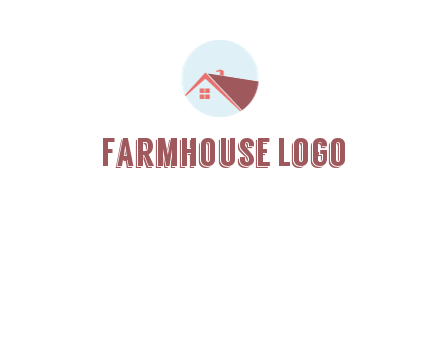 abstract house in circle