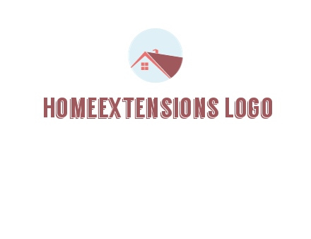abstract house in circle