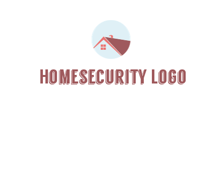 abstract house in circle