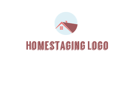 abstract house in circle