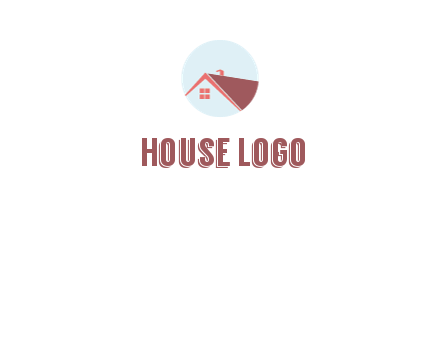 abstract house in circle