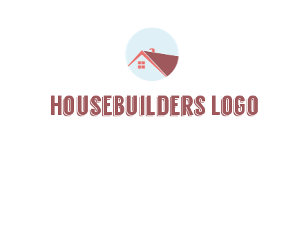 abstract house in circle