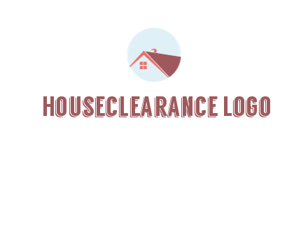 abstract house in circle
