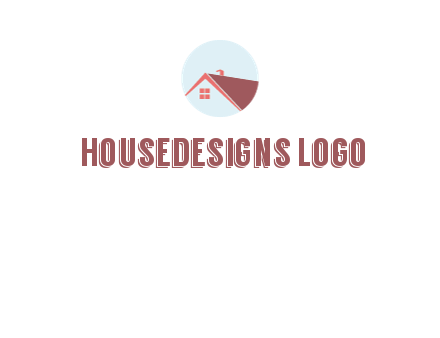 abstract house in circle