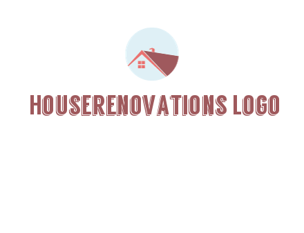 abstract house in circle