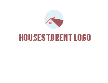 abstract house in circle
