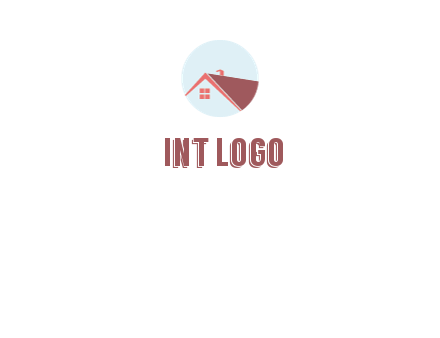 abstract house in circle